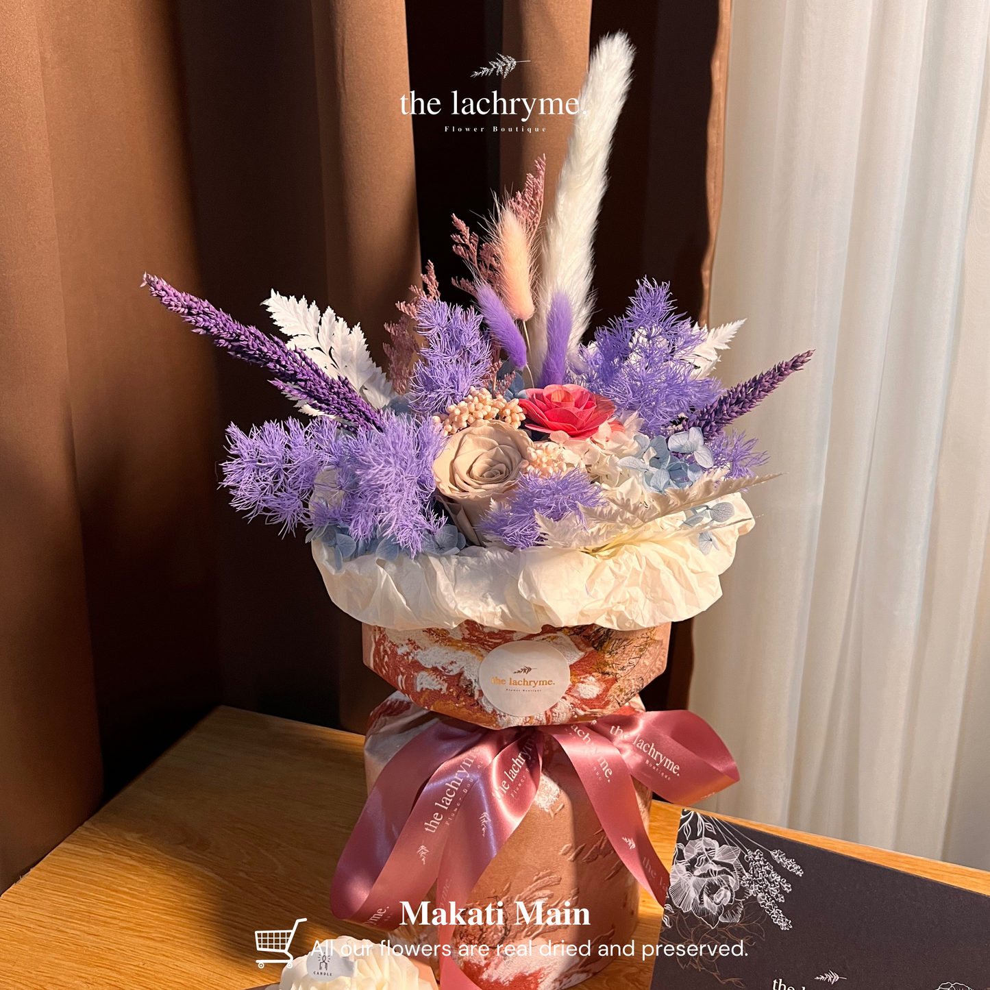 Auria Mermaid | Dried & Preserved | Round Blooms in Tall