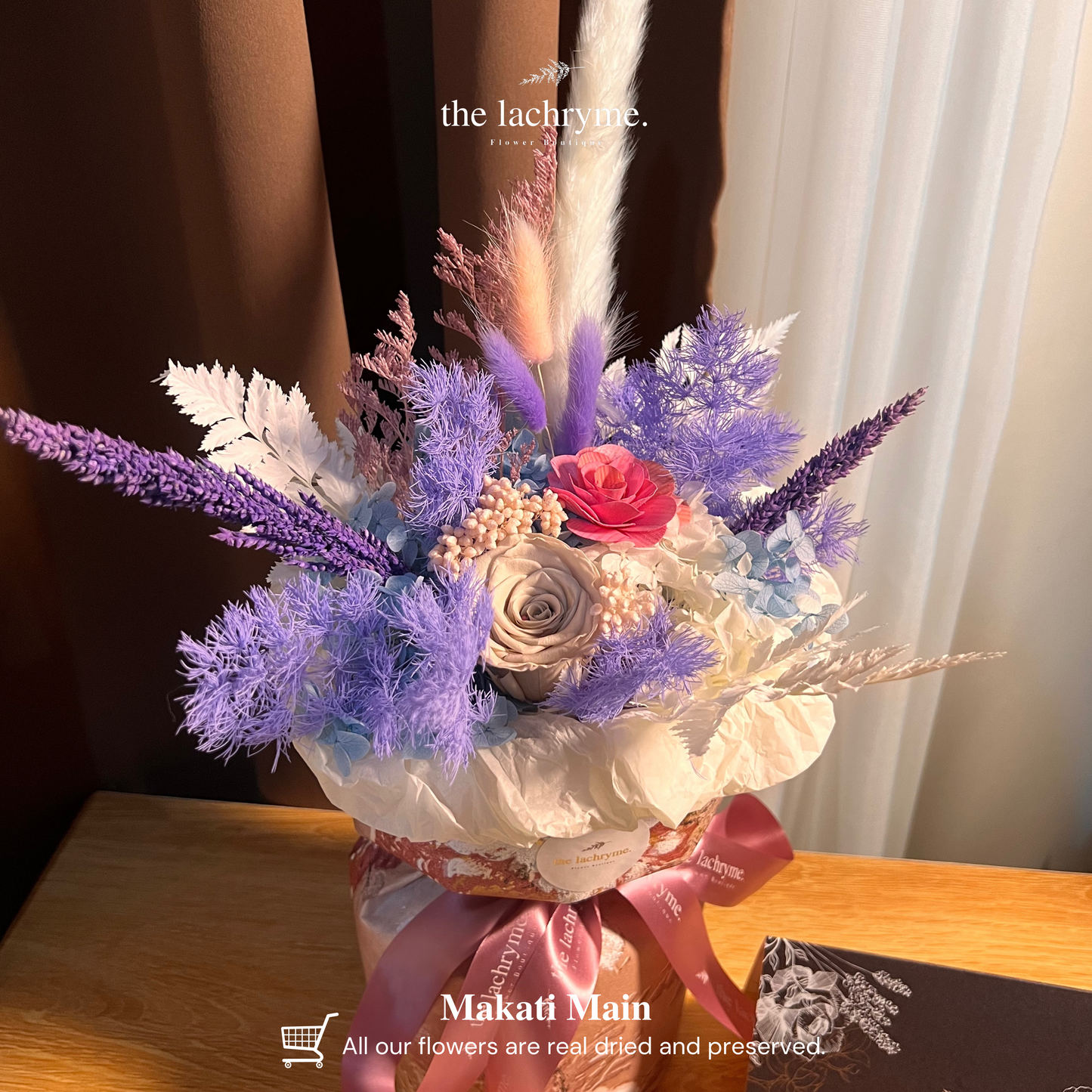 Auria Mermaid | Dried & Preserved | Round Blooms in Tall
