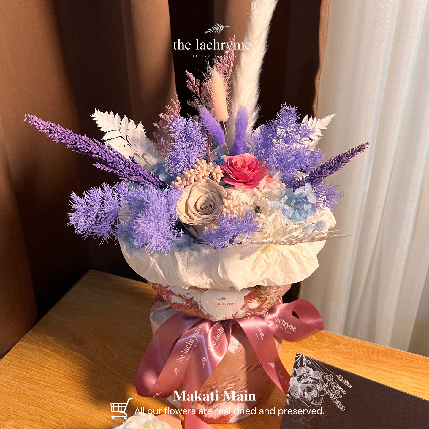 Auria Mermaid | Dried & Preserved | Round Blooms in Tall