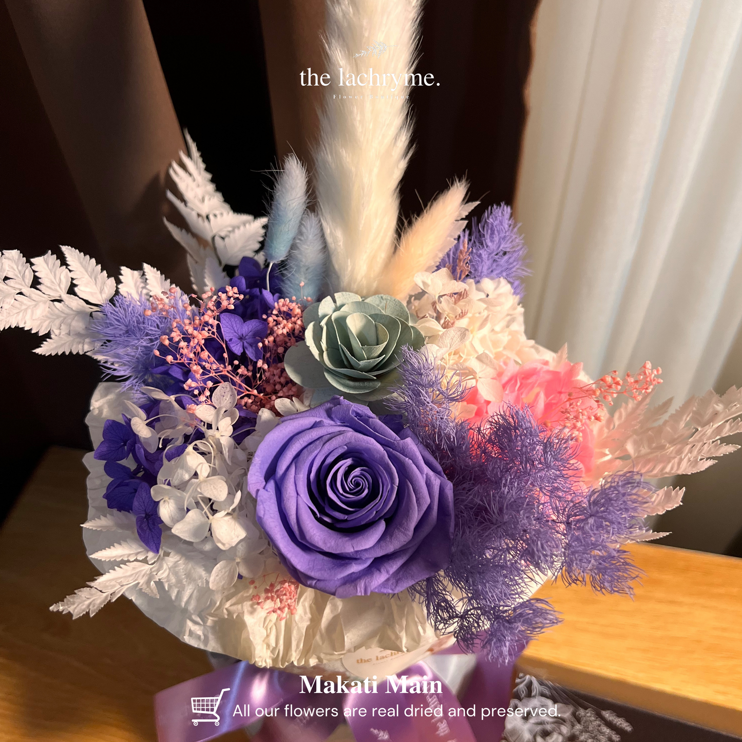 Galene Mermaid | Dried & Preserved | Round Blooms in Tall