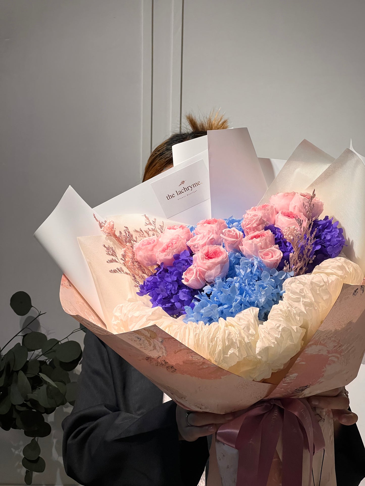 Snow Peony Blooms | Preserved Peony and Roses  | Luxurious